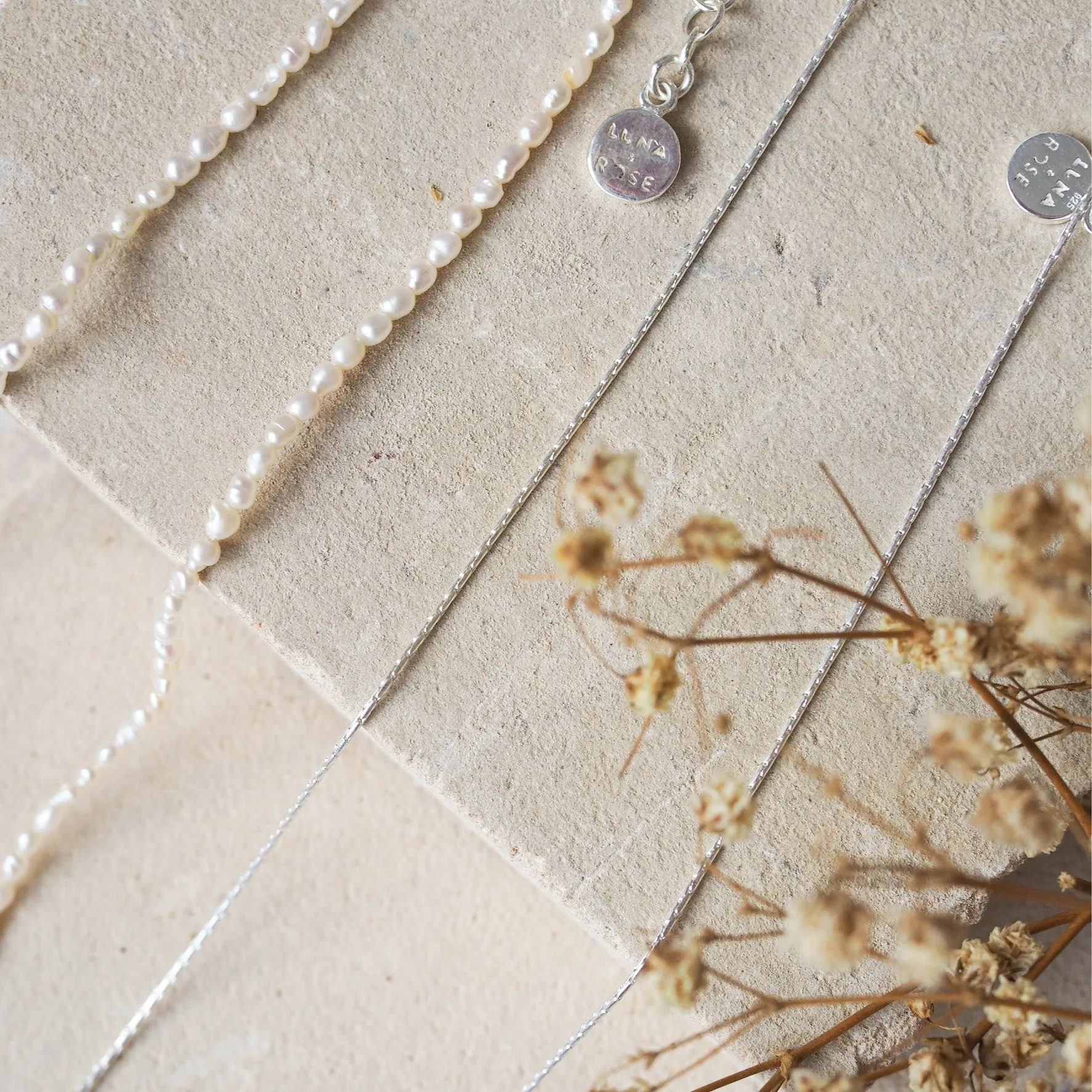 Timeless Mini Pearl Necklace - Silver