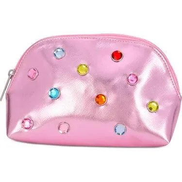 Tween Accessories |Pink Candy Gem Oval Cosmetic Bag | Iscream