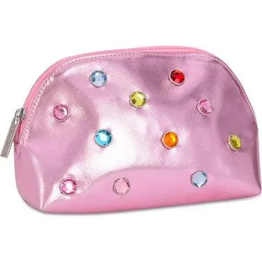 Tween Accessories |Pink Candy Gem Oval Cosmetic Bag | Iscream
