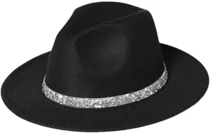 Women Fedora Hats with Diamond Band Fashion Wedding Party Jazz Cap Unisex Church Hat Bucket Hats 42 58-61cm