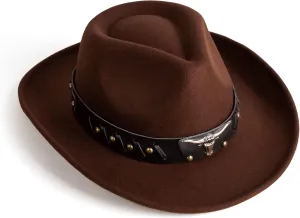 Womens Western Cowboy Cowgirl Hats with Belt Buckle